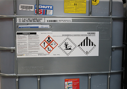 Full Colour, Continuous Media Label on chemical IBC