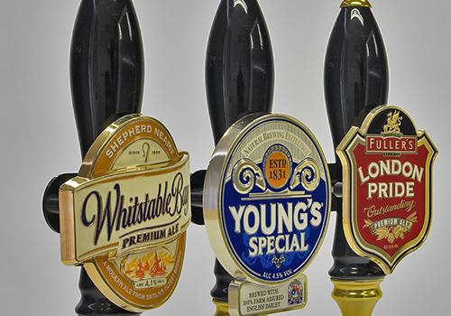 Branding Badges – Beer Pumps Moulded and enamelled beer pump badges