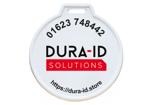 Standard Membership Tag with Digital Print White membership tag with full colour digital print